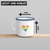 Trendation - Regenbogen Emaille Tasse Geschenk LGBT Schwule Produktbild-Vorschau 3