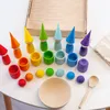 Ulanik Montessori Jouets en bois Poupées arc-en-ciel à Voir les images du produit 18