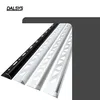 Several pieces of aluminum tile trim in different colors are displayed diagonally against a white background. Produktbild-Vorschau