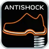 A graphic illustrating the antishock feature of a shoe, with a spring underneath. Náhled obrázku produktu