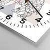 Wanduhr - Quadrat - Glasuhr - Tier Abstraktion - 40x40cm - Produktbild-Vorschau 5