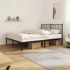 Metalowa rama łóżka z wezgłowiem czarna, 140x200 cm Podgląd zdjęcia produktu 2