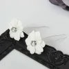 2 Große Blumen Haarnadel mit Strass Braut Kommunion Produktbild-Vorschau 1