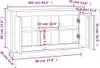 vidaXL Sideboard Sonoma-Eiche 102x35x60 cm Holzwerkstoff Produktbild-Vorschau 7