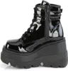 SHAKER-52 Damen Booties von DemoniaCult, Schwarz Lack , EU Produktbild-Vorschau 3