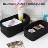 2stk Aufbewahrungskorb Bad Häkelkorb 29x15x18.5cm Schwarz Produktbild-Vorschau 8