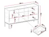 MIRJAN24 Kommode Mono Gold MKSZ154 Sideboard mit 3 Türen Produktbild-Vorschau 8