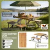 CASARIA® Campingtisch mit Stühlen Klappbar Tragegriff Produktbild-Vorschau 2