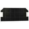 A product image of a black carbon filter with white sides, laid flat against a white background. Produktbild-Vorschau