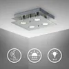 B.K.Licht LED Deckenleuchte Nickel matt quadratisch 25cm 4 Produktbild-Vorschau 2