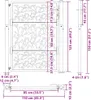 vidaXL Zahradní brána černá 100x125 cm ocelové křídlo Náhled obrázku produktu 8