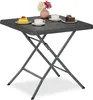 Relaxdays Gartentisch Holz-Optik, quadratisch, HBT: Produktbild-Vorschau 1