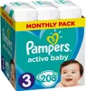 A box of Pampers Active Baby size 3 diapers. Podgląd zdjęcia produktu
