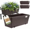 CASARIA® Blumenkasten 4er Set 11 Liter Montagehalterung Produktbild-Vorschau 1