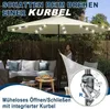 Slunečník QEENTOE, kulatý, průměr 350 cm, s ruční klikou a Náhled obrázku produktu 3