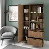 Vitrine ENTIA 100 cm mit Glaselementen und 2 Schubladen, Produktbild-Vorschau 6