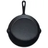 A top-down view of a black cast iron skillet. Produktbild-Vorschau