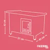 Kerbl Katzenhaus Rustica Katzenhütte Holz wei¤/grau Anteprima dell’immagine prodotto 8