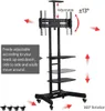 Unyqoos® Mobiler TV-Standfuß mit Rollen & Bremse, Produktbild-Vorschau 5
