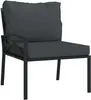 Gartenstühle mit Grauen Kissen 2 Stk. 62x75x79 cm Stahl , Produktbild-Vorschau 3