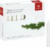A box of 20 white chime candles with a sprig of evergreen. Náhľad obrázku produktu