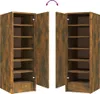vidaXL Schuhregal Räuchereiche 32x35x92 cm Holzwerkstoff Produktbild-Vorschau 13