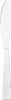 A white butter knife with a textured handle is shown against a white background. Voir les images du produit