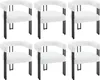 Six white chairs with black legs are arranged in two rows of three. Náhľad obrázku produktu