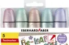 Eberhard Faber Textmarker Mini Glitzer pastell 5er Etui Produktbild-Vorschau 1