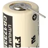 Close-up of the top of a battery with a metal tab attached. Podgląd zdjęcia produktu