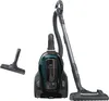 A vacuum cleaner and its attachments are displayed against a white background. Produktbild-Vorschau