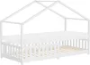 ML-Design Kinderbett Hausbett 90x200 cm Weiß mit Matratze Produktbild-Vorschau 1