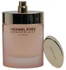 Flakon von Michael Kors Wonderlust Eau Fresh in zartem Rosé mit goldener Sprühkopf-Optik und ovaler Verschlusskappe daneben, elegant und feminin. Produktbild-Vorschau