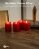 Goobay 77749 Lot de 4 bougies LED en cire véritable, rouge Voir les images du produit 3