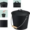 relaxdays Ascheeimer mit Deckel & Kehrset 4,5 L Produktbild-Vorschau 2