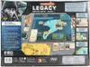 The back of a board game box, showing the game board, cards, and components. Produktbild-Vorschau