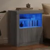 vidaXL Sideboard mit LED-Leuchten Grau Sonoma 60,5x37x67 cm Produktbild-Vorschau 4