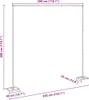 vidaXL Hochzeitsbogen Gold 338 x 35 x 300 cm Stahl Produktbild-Vorschau 8
