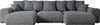 A U-shaped sectional sofa in dark gray. Produktbild-Vorschau