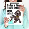 Gießen und düngen - Kein Hundeklo Schild in weiß Produktbild-Vorschau 3