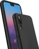 A black phone case is shown in a close-up shot, with the phone it is designed for visible behind it. Anteprima dell’immagine prodotto
