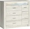 Kommode modern in Esche weiß mit LED Frontbeleuchtung Produktbild-Vorschau 1