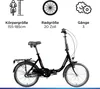 Zündapp ZF40 20 Zoll Klapprad Klappfahrrad Faltrad StVZO Produktbild-Vorschau 3