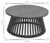 Miliboo - Runder niedriger Gartentisch aus Massivholz D80 Produktbild-Vorschau 7