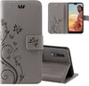 Handytasche für Huawei P20 Blumen Flip Cover Buchhülle mit Produktbild-Vorschau 1