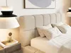 FEDVE Polsterbett Lund aus Bouclé-Stoff 160x200 cm, Beige Produktbild-Vorschau 4