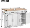 Servírovací vozík Sweiko se skládací deskou, 120x46(70)x91 Náhled obrázku produktu 7