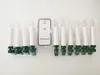 A set of 10 LED candles with a remote control, neatly arranged in a clear plastic packaging. Produktbild-Vorschau