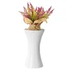Blumenvase aus Keramik Weiß Glanz H 22,3 cm D 6 cm Produktbild-Vorschau 7