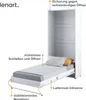 Schrankbett 90 x 200 Vertikal CP-03 Weiß Matt LENART Produktbild-Vorschau 4